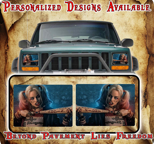 cat Eye decals for YJ or 5x7 headlights