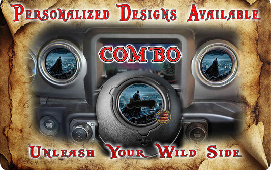 Steering wheel decal batman 109