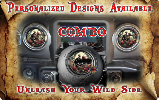 Steering wheel decal Death do us part 179