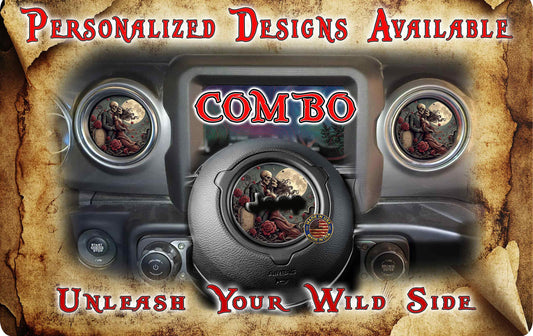 Steering wheel decal Death do us part 178