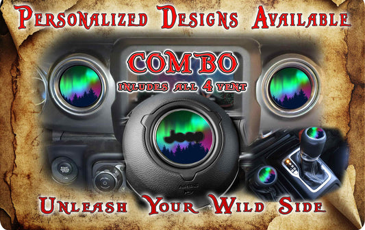 Steering wheel decal Northen lights 135