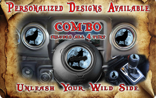 Steering wheel decal Wolf 211