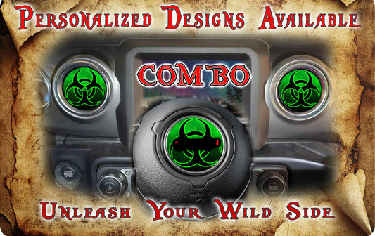 Steering wheel decal Bio hazard 150