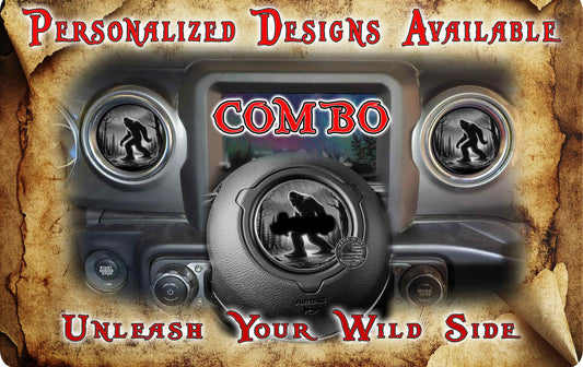 Steering wheel decal bigfoot 143