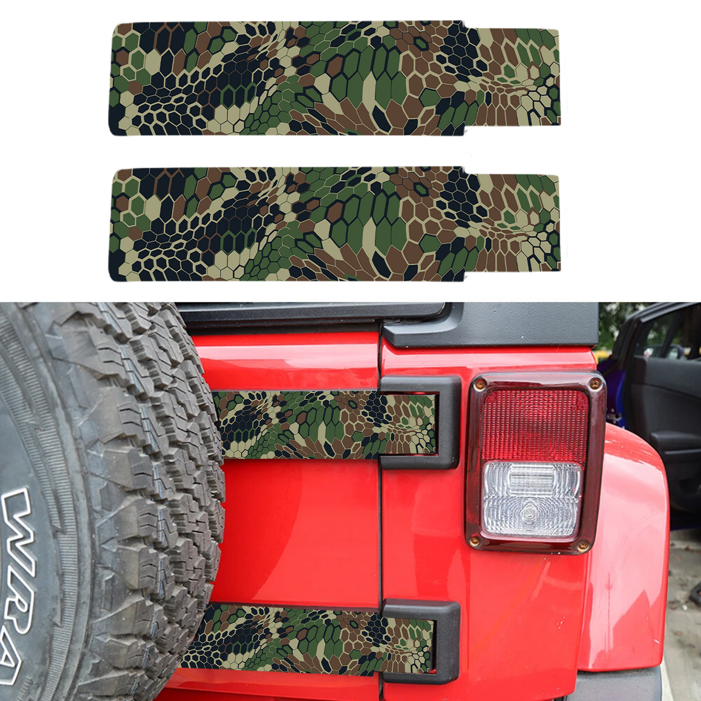 Rear gate hinge decal Camo 10