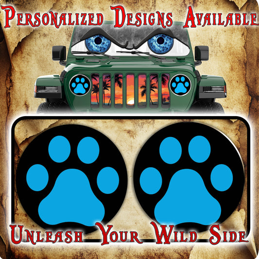 Blue Paw print 121