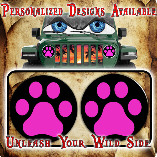 Pink Paw print 122