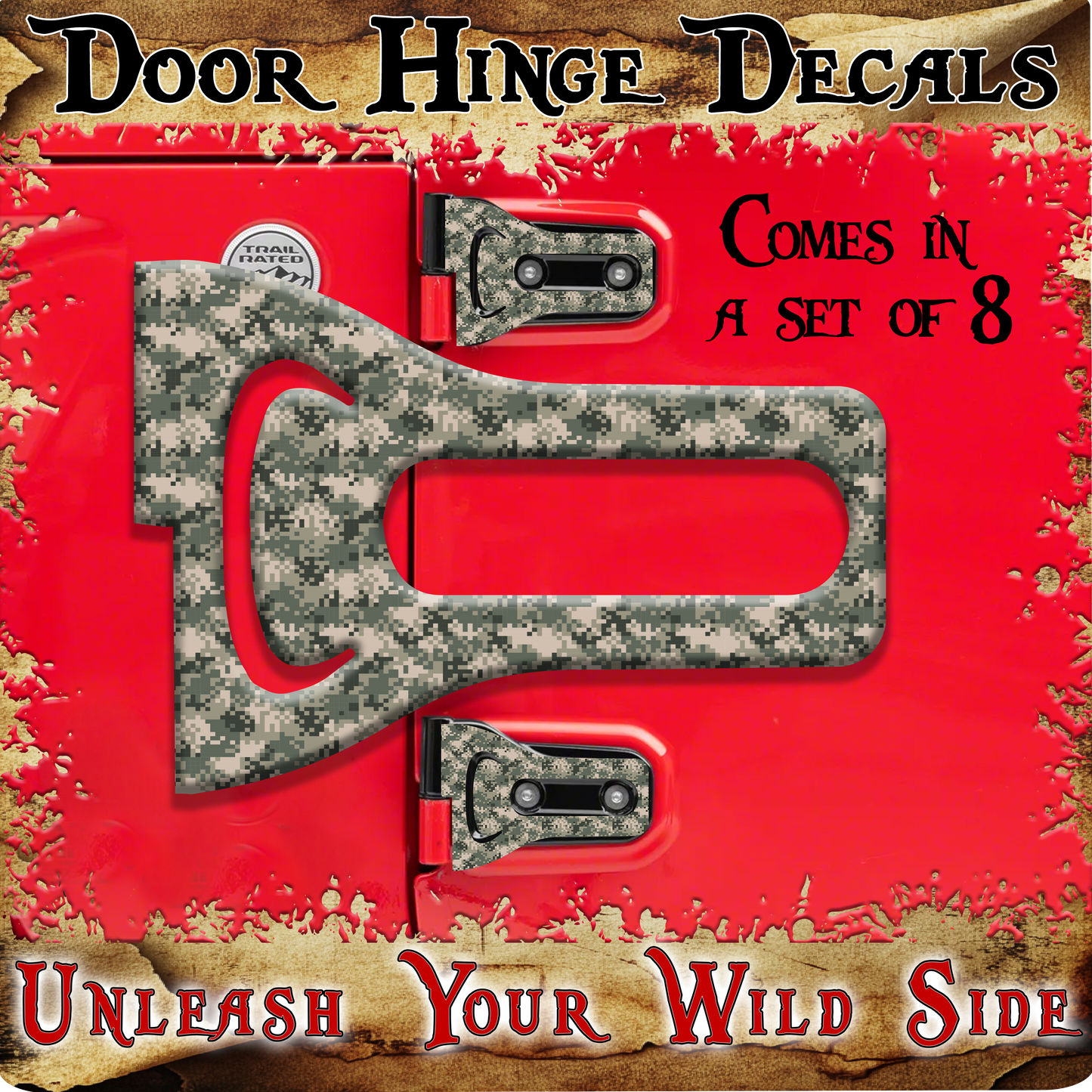 Camo Door hinge decals 16