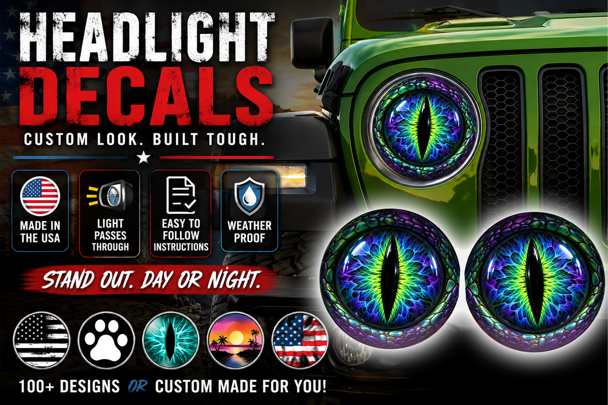 Alien Eye Headlight Decals 177