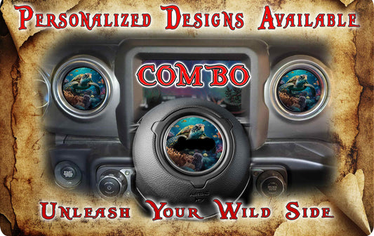 Steering wheel decal sea turtle decal 192