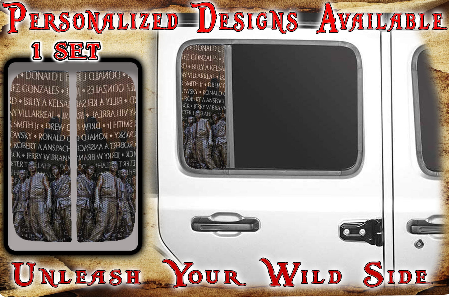 The wall Side door window decal 191