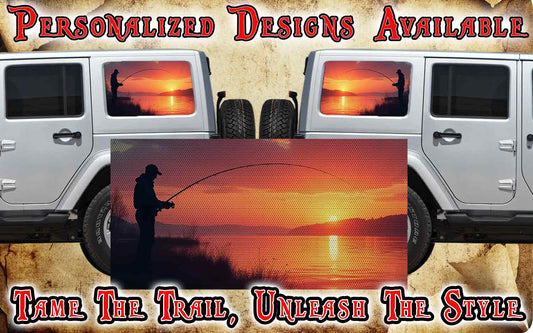 fishing Rear quarter window see through graphic.
