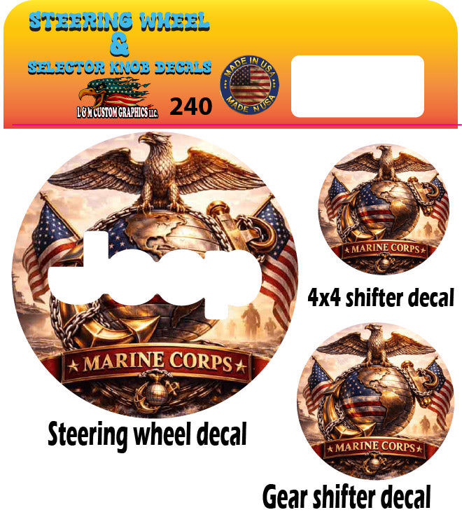 Steering wheel decal fishing 111
