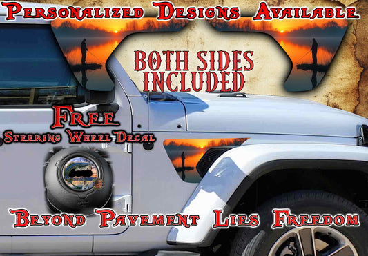 Fishing fender vent decal for the JL or JT 2018 or newer
