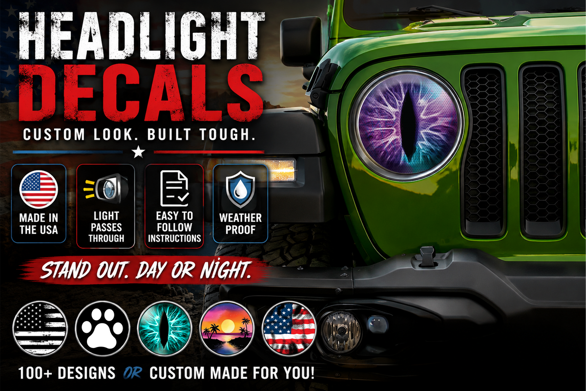 Purple and teal cat eyes for the headlight decals 205