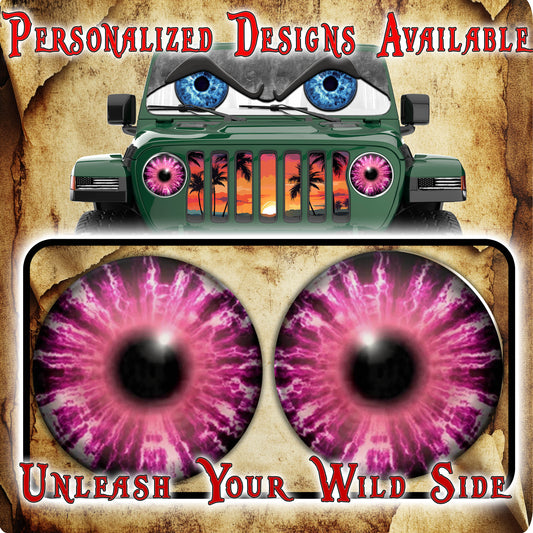 Pink headlight decal 20