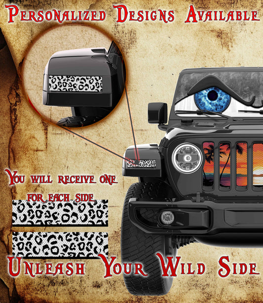 Leopard print Jl and Gladiator Turn signal decal. 25