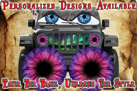 purple and pink headlight decal 23