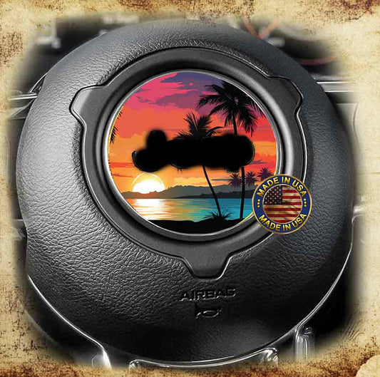 Palm Beach Steering wheel decal