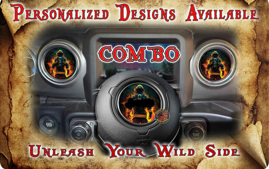 Steering wheel decal Firefighter 158