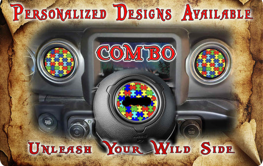Steering wheel decal autism decal 121