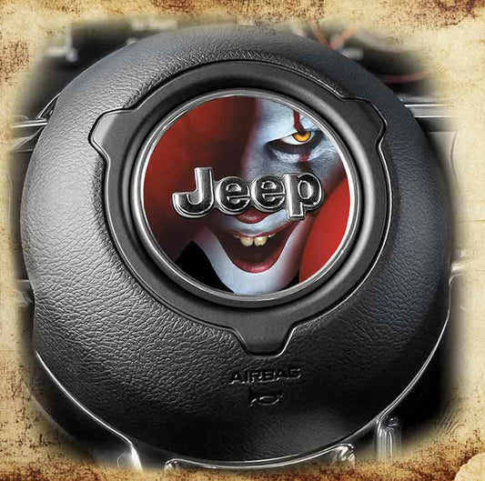 Steering wheel decal Clown face