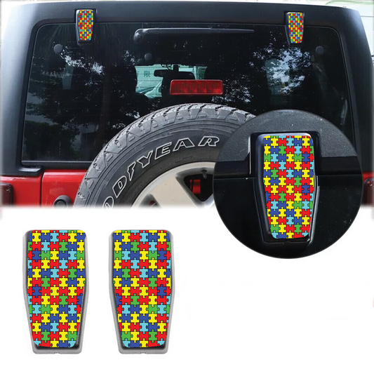 Autism puzzle Rear liftgate hinge overlay decal 38