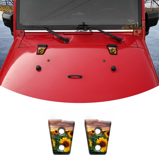 sunflowers hood hinge overlay decals 39