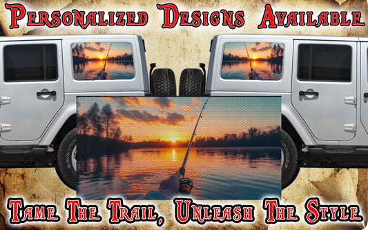 fishing Rear quarter window see through graphic.