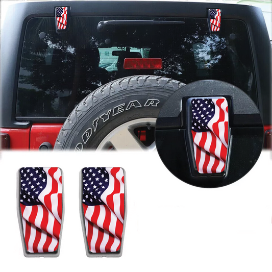 American flag Rear liftgate hinge overlay decal 3
