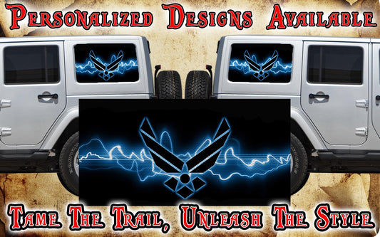 Airforce Rear quarter window see through graphic.