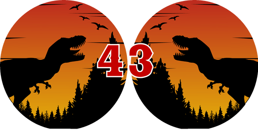 T rex headlight decal 169