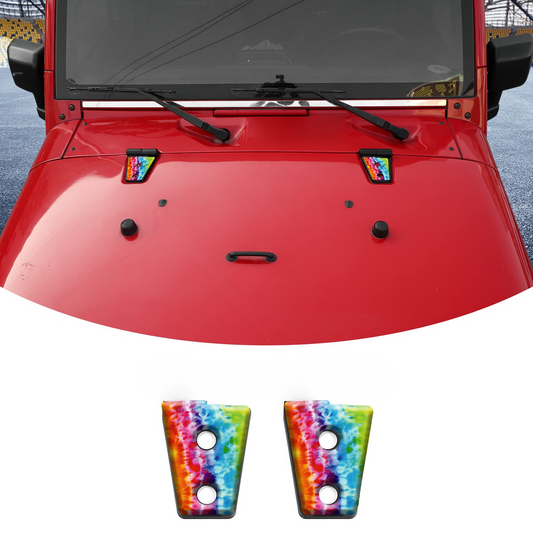 Tie dye print hood hinge overlay decals 45