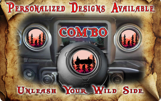 Steering wheel decal Sasquatchy 222