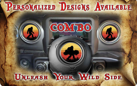 Steering wheel decal Bigfoot decal 144