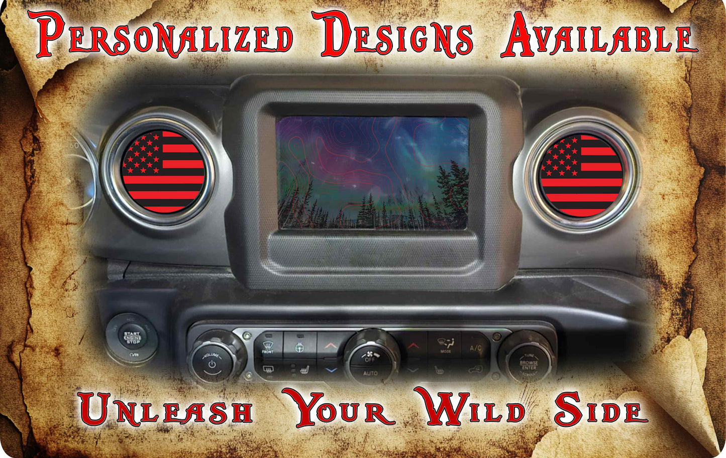 Steering wheel decal red and black flag decal 216