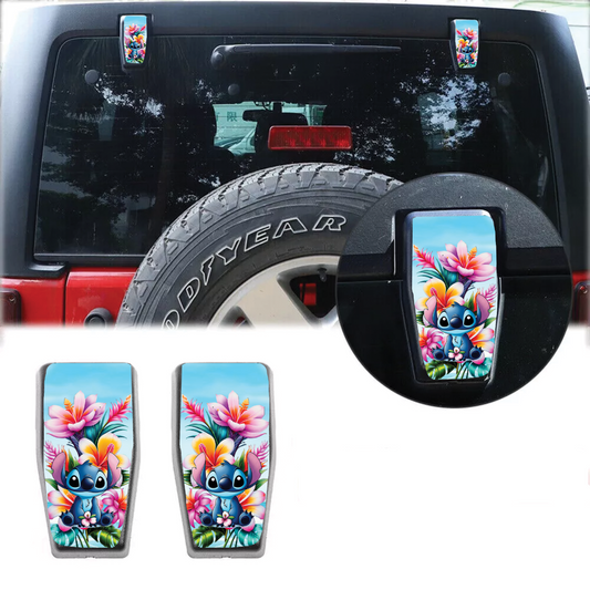 Stitch print Rear liftgate hinge overlay decal 74