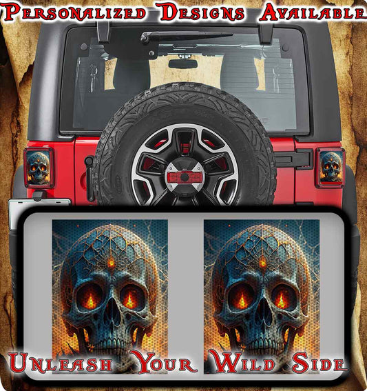 Skull Taillight cover decal 76