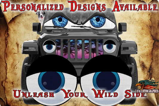 Sleepy eye for a round beast headlight decal 76