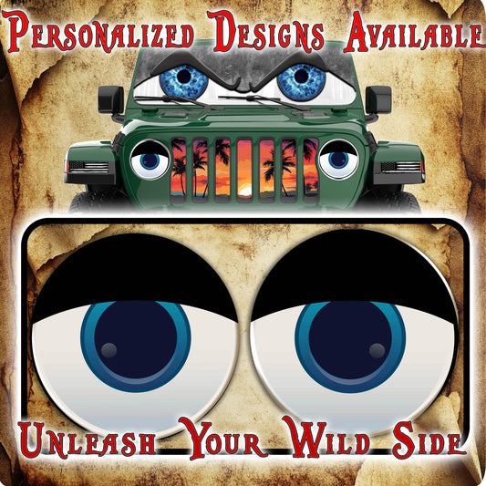 Sleepy eye for a round beast headlight decal 76