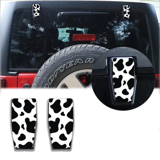 Cow print Rear liftgate hinge overlay decal 7