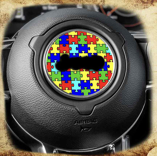 Steering wheel decal autism decal