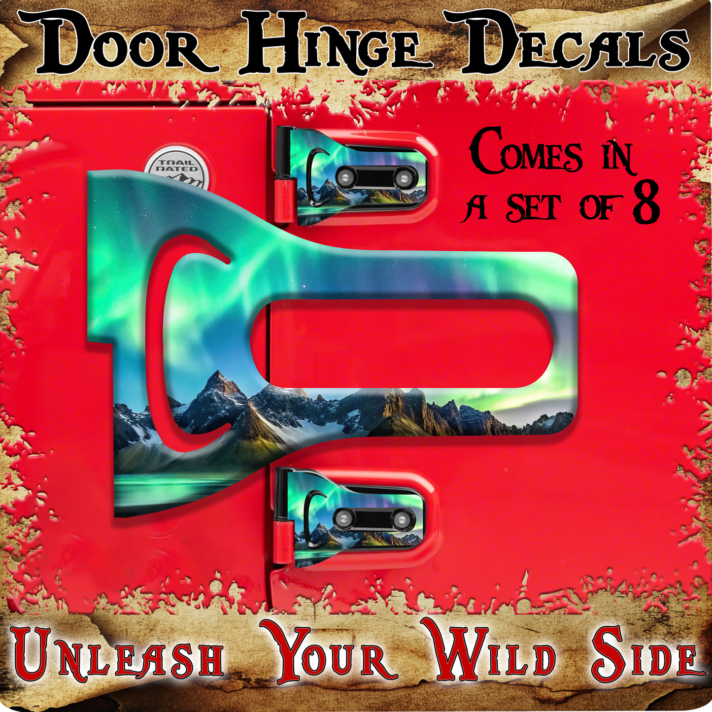 Northern lights Door hinge decals 9