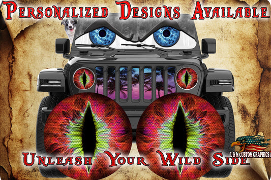 Red and green cat eyes 9