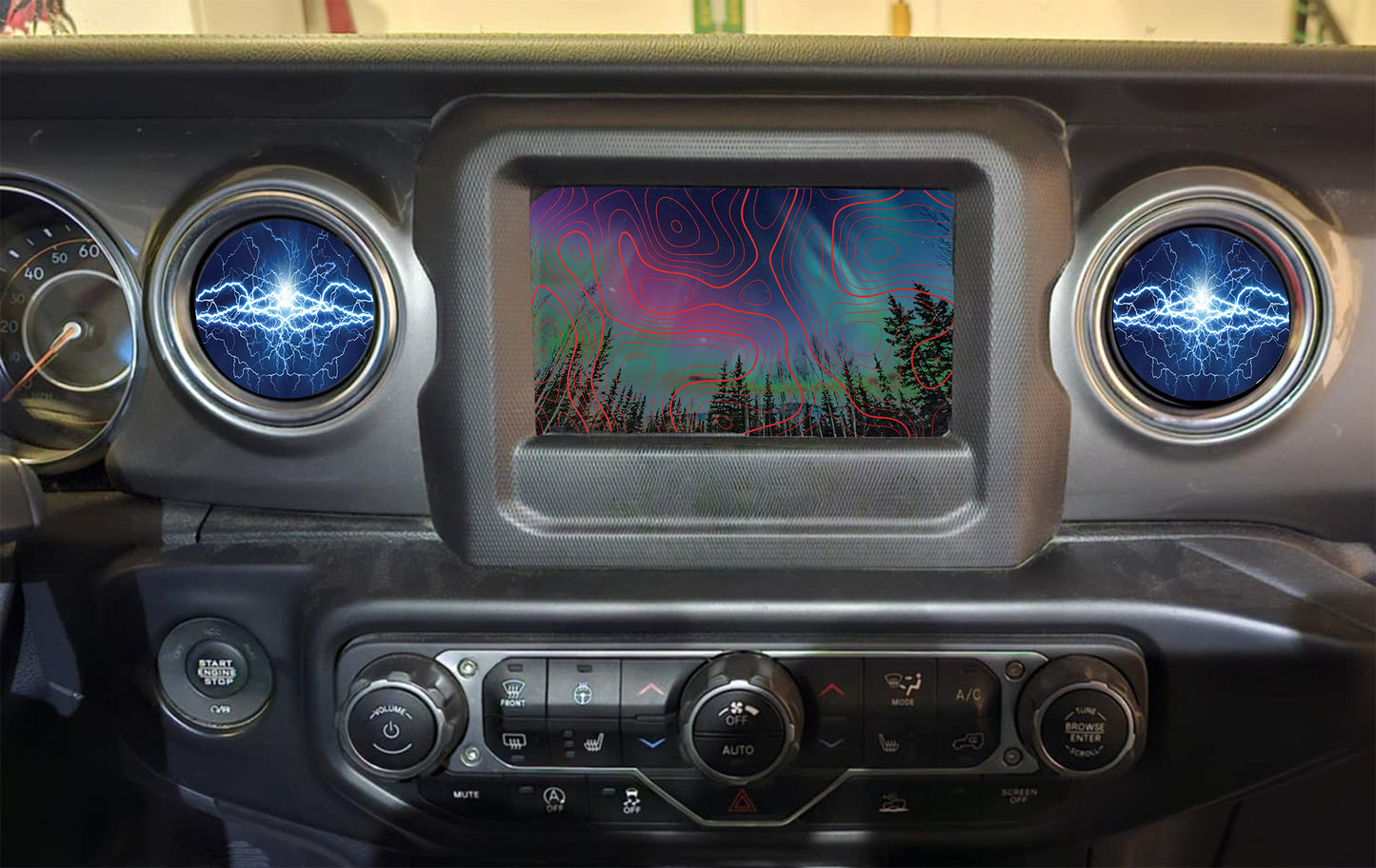 Inside vent decals BLUE LIGHTING