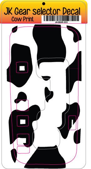 Cow print JK Shifter decal