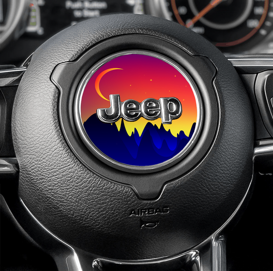 Steering wheel decal Mountain set