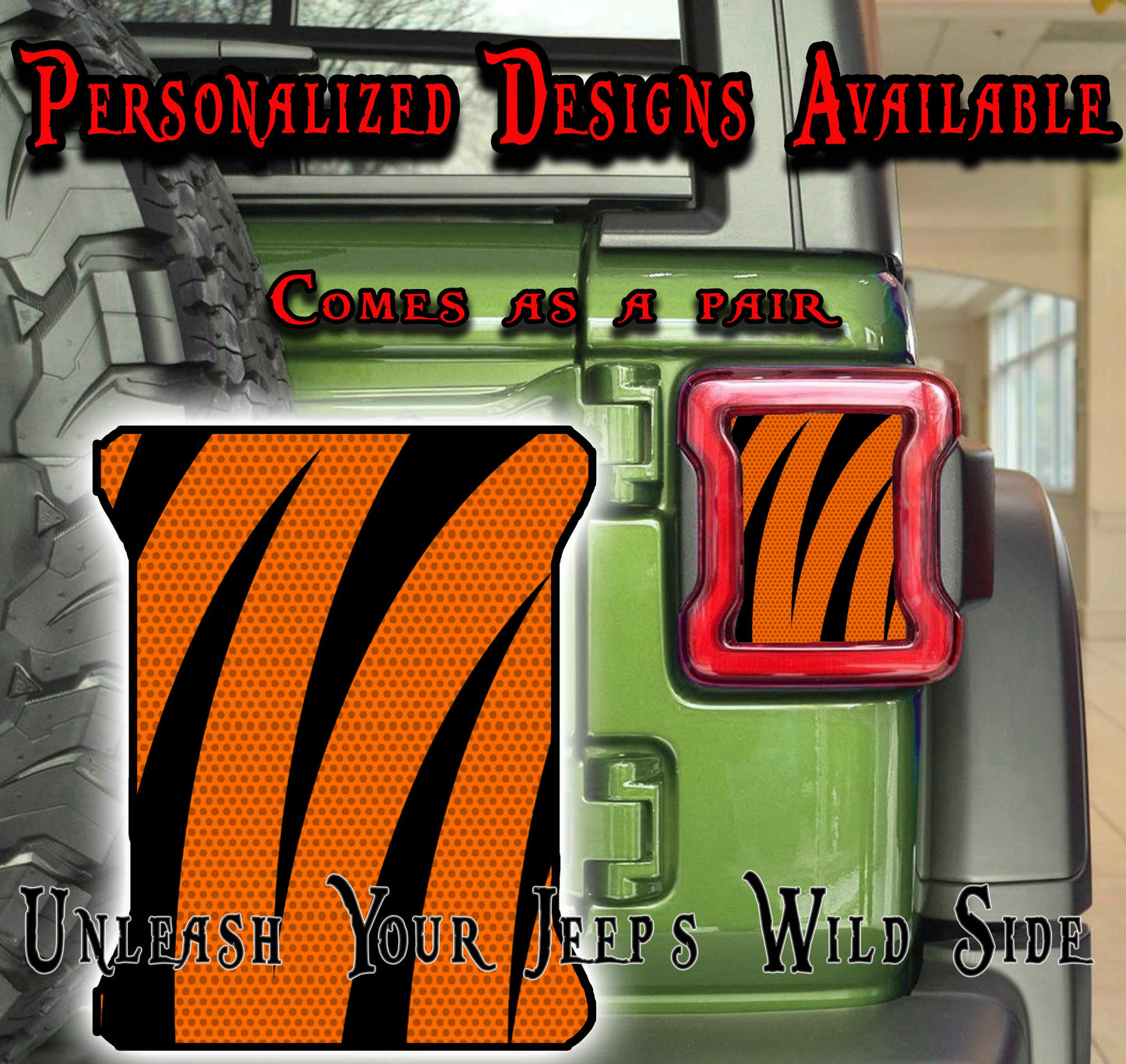 Bengal strips Taillight cover decal