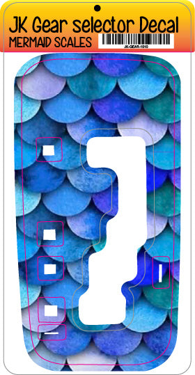 Mermaid scales JK Shifter decal