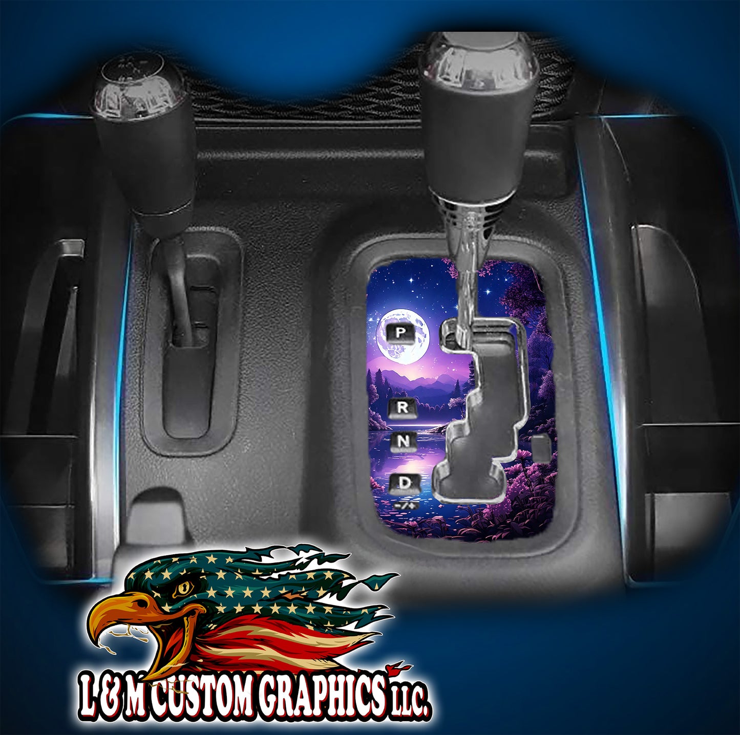 Purple Moon JK Shifter decal